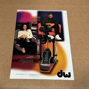 Carter Beauford & Shelia E - DW PEDALS - 1998 Print Advertisement